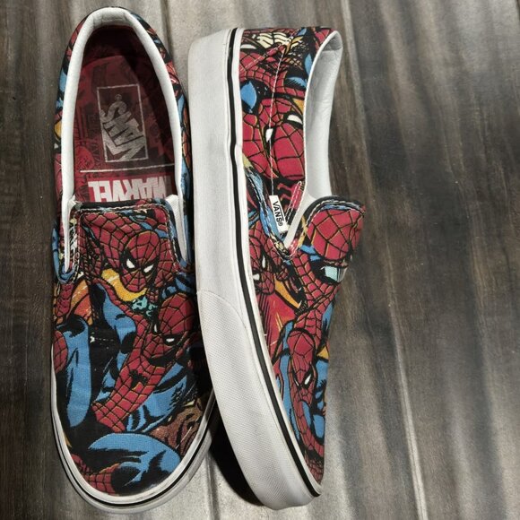 VANS Classic Slip On Marvel Spider-Man Black Men’s Sneakers Slip On (Sz 10) - Picture 4 of 11